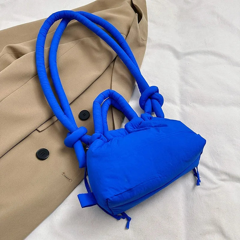 Soft Dacron Crossbody Bag Mini Tote | Fabric Shoulder Bag