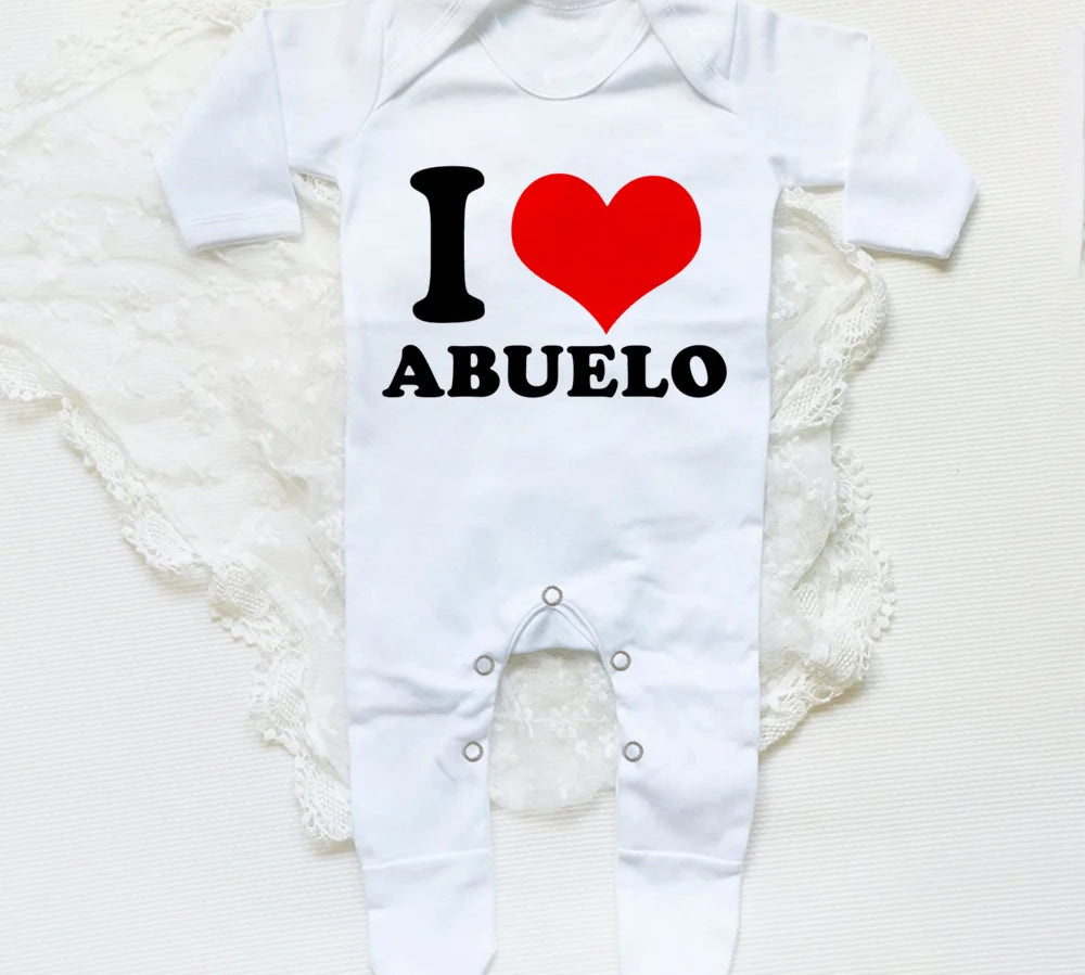 I Love Papa Mama Baby Romper