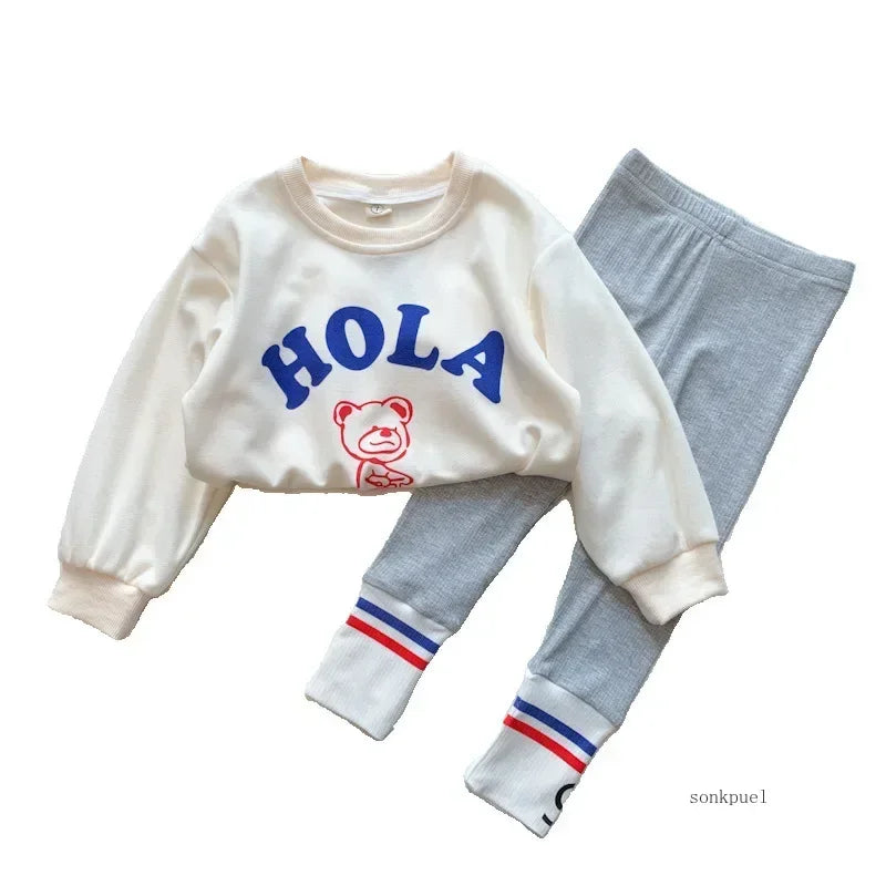 Autumn Children's Fashionable Sports Two-piece Sets Girl