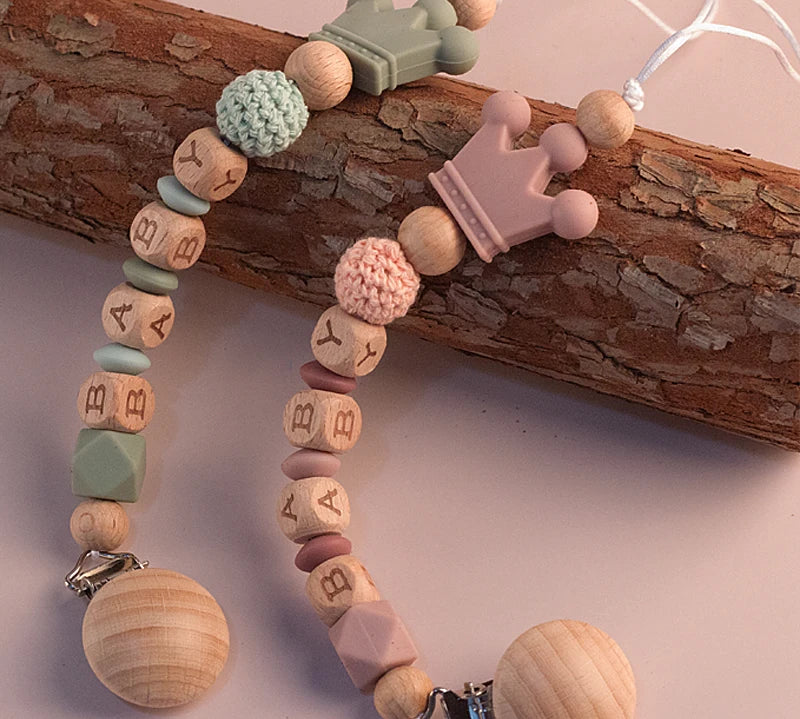 Custom baby pacifier clip with personalized design