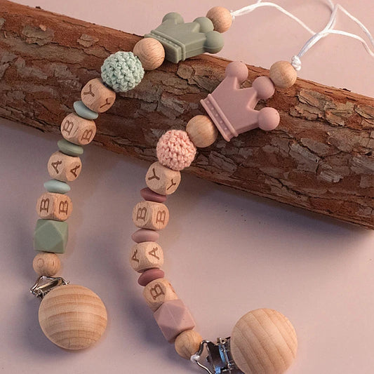 Custom baby pacifier clip with personalized design