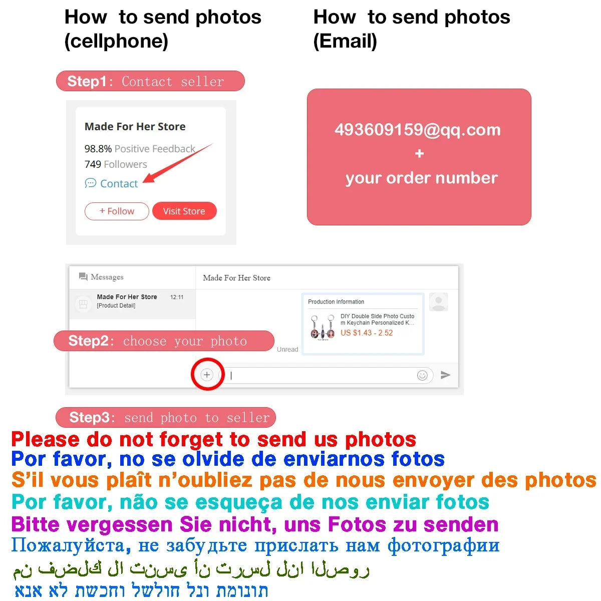 Custom Double-Sided Photo Keychain