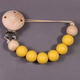 Wood Silicone Baby Pacifier Clip