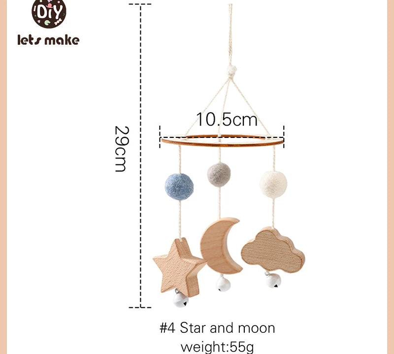Wooden Baby Rattle Mobile