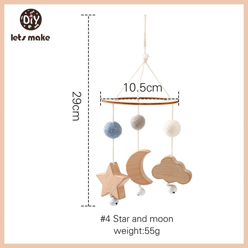 Wooden Baby Rattle Mobile