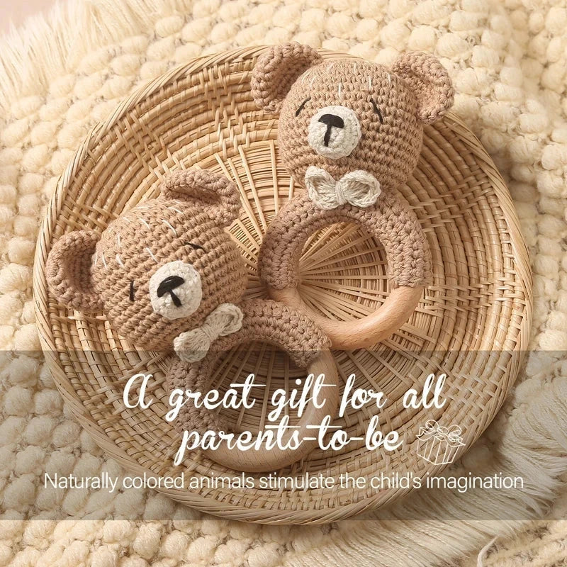 Crochet Animal Baby Rattle Toy