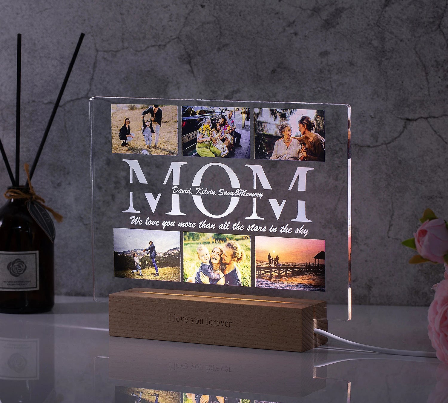 Customizable 3D acrylic lamp for home decor or a special gift