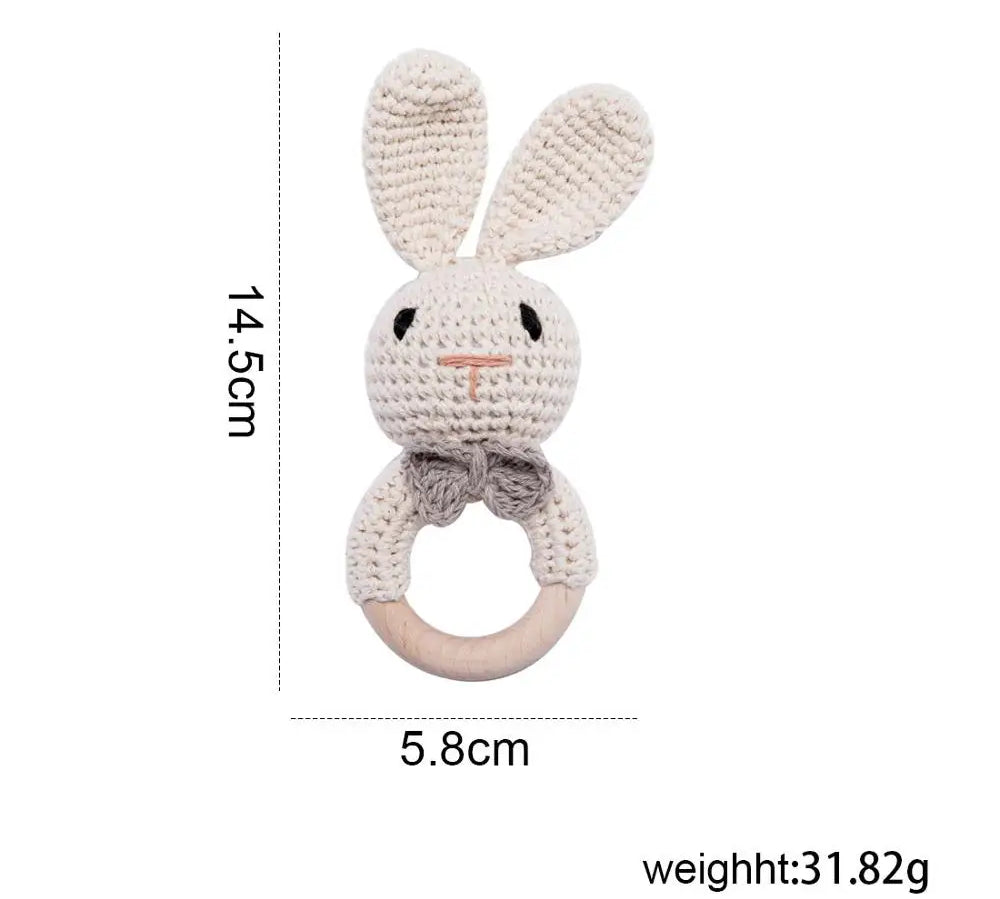 Crochet Animal Baby Rattle Toy
