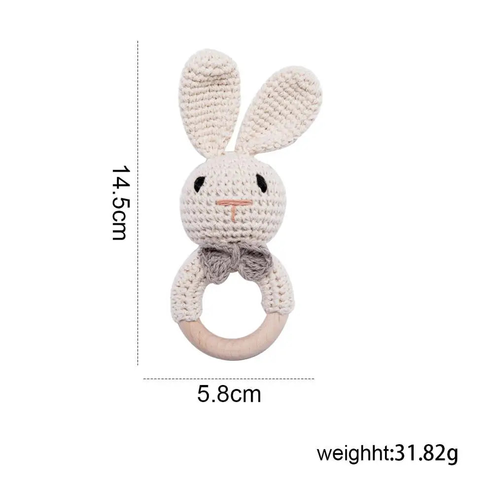 Crochet Animal Baby Rattle Toy
