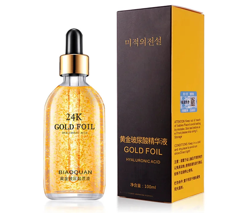 Anti-aging face serum with gold for hydration