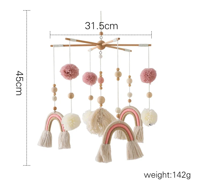 Wooden Baby Rattle Mobile