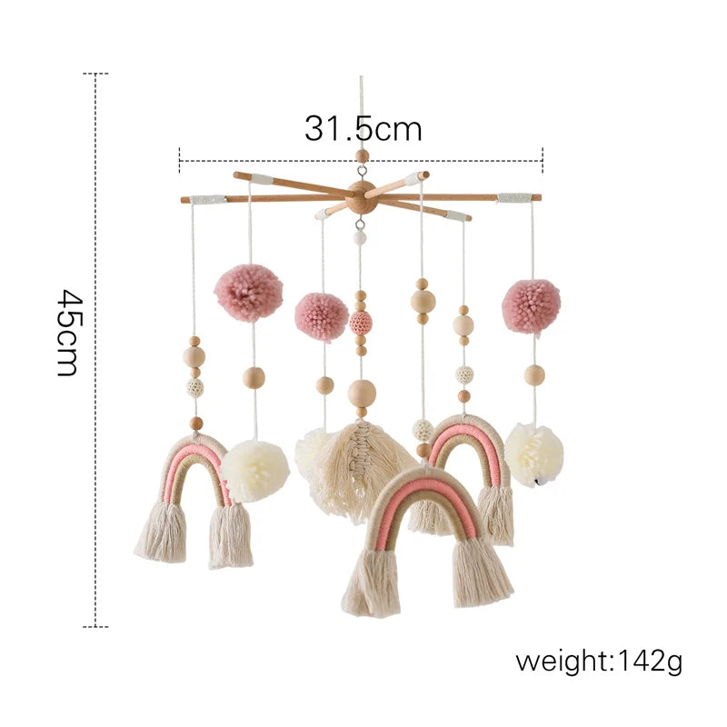 Wooden Baby Rattle Mobile