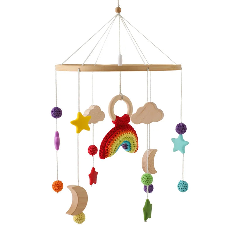 Wooden Baby Rattle Mobile