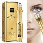 24K gold eye roller serum for reducing puffiness and dark circles