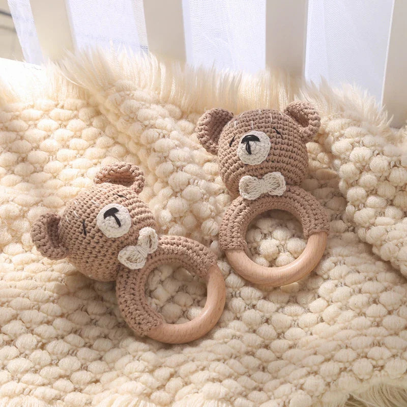Crochet Animal Baby Rattle Toy
