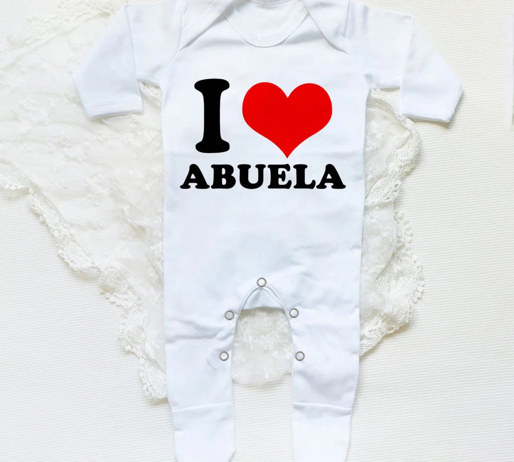 I Love Papa Mama Baby Romper