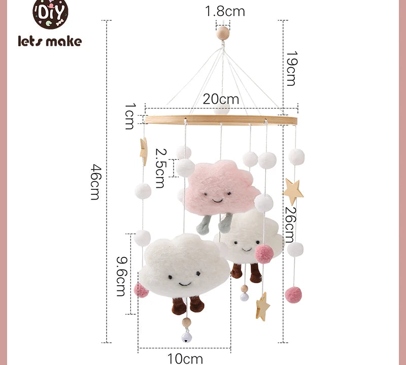 Wooden Baby Rattle Mobile
