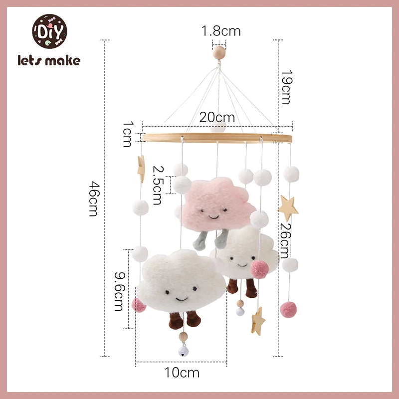 Wooden Baby Rattle Mobile