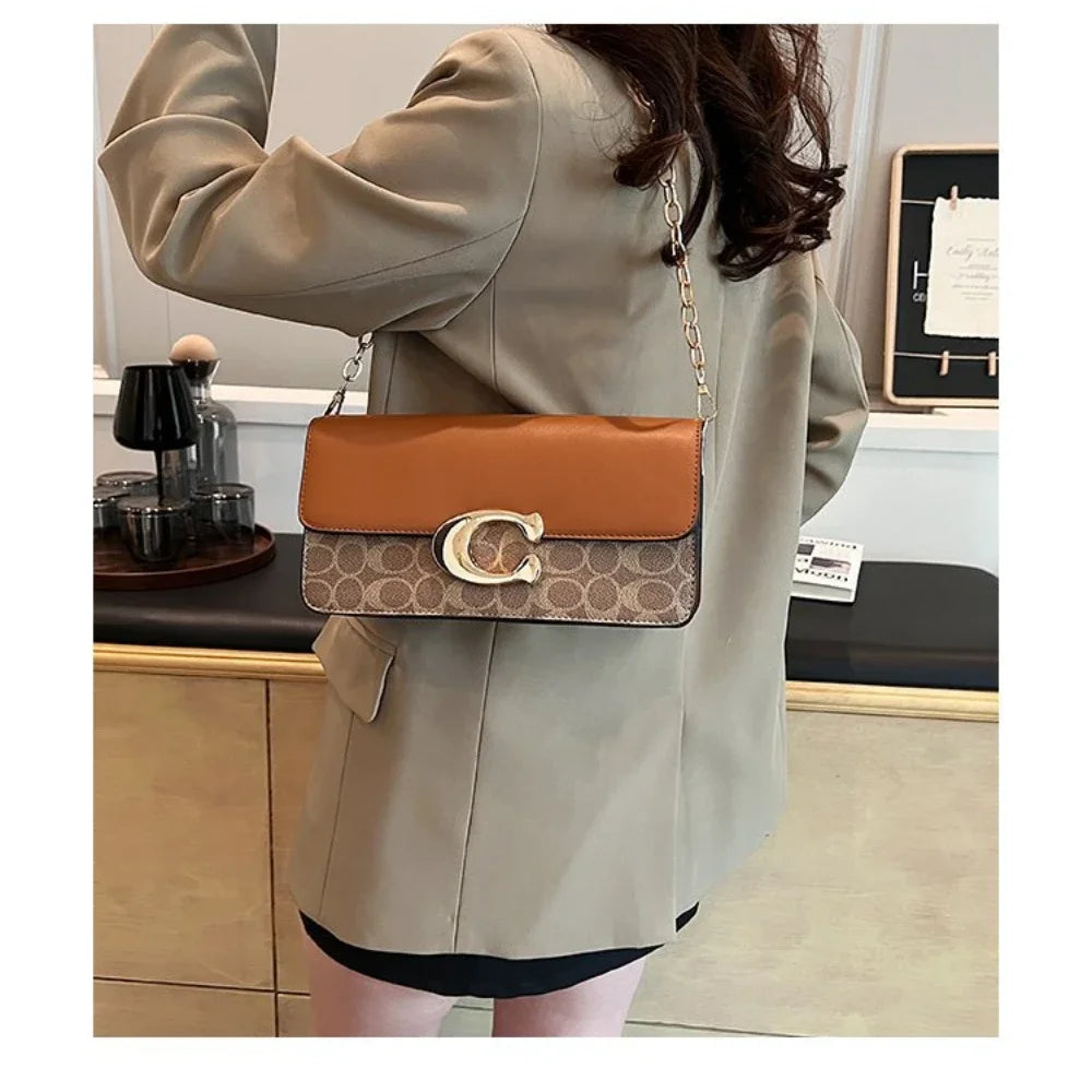 2025 New! High - End Women's C - Style Small Square Bag with Organizer