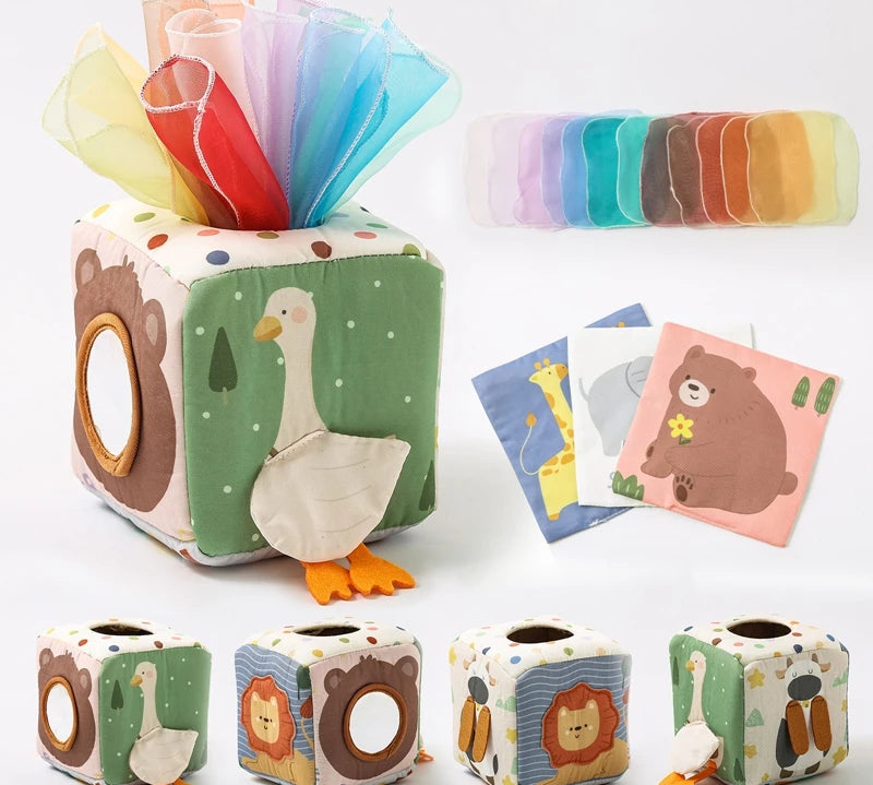 Montessori baby magic tissue box for sensory play
