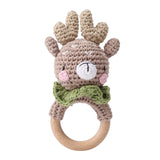Crochet Bear Rattle Teether Toy