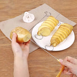 Spiral potato slicer for easy and creative fries