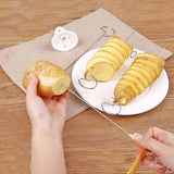 Spiral potato slicer for easy and creative fries
