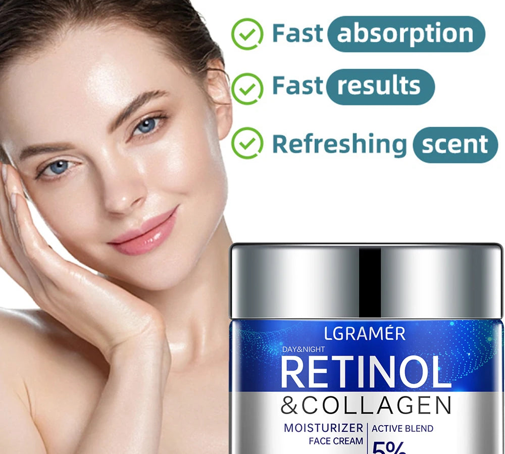 Moisturizer with retinol for reducing fine lines and wrinkles