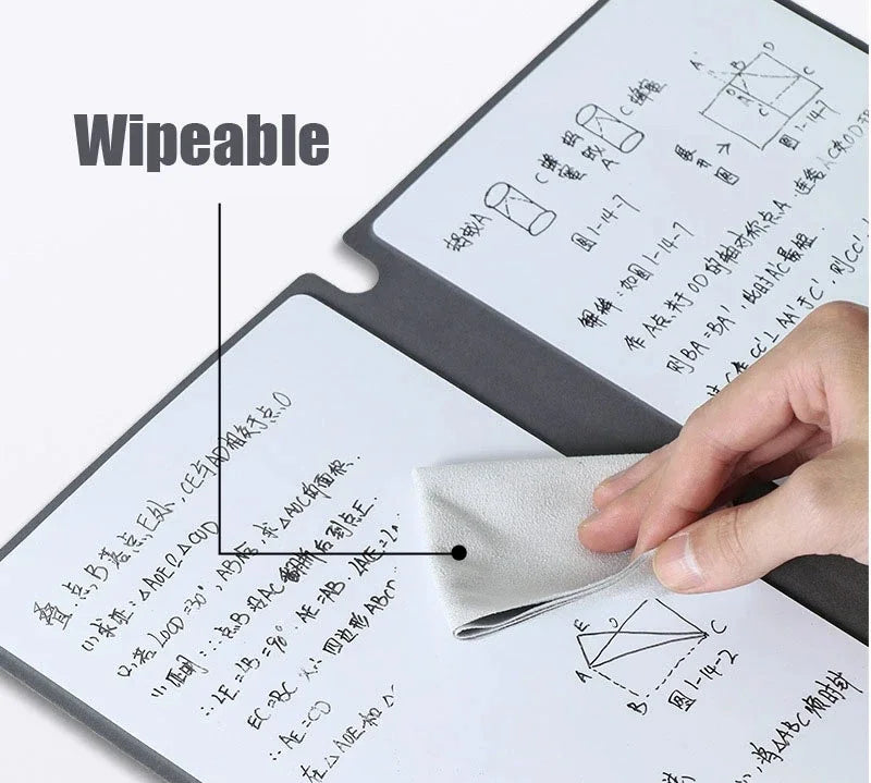 Eco friendly erasable notebook for study and planning