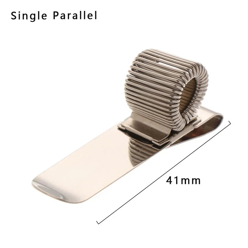 Flexible metal spring pen holder clipped on notebook