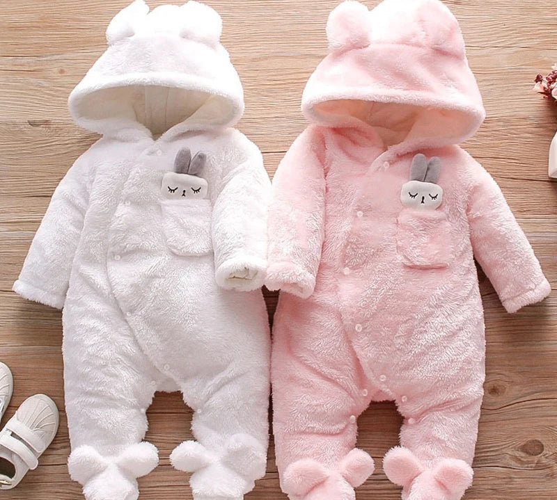 Plush baby climbing outfit for autumn and winter
