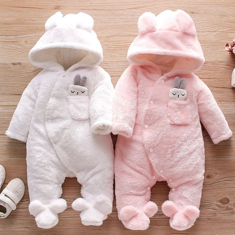 Plush baby climbing outfit for autumn and winter