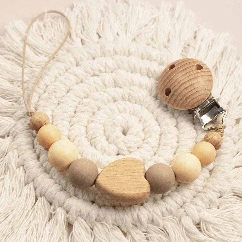 Baby Wooden Pacifier Chain