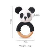 Crochet Bear Rattle Teether Toy