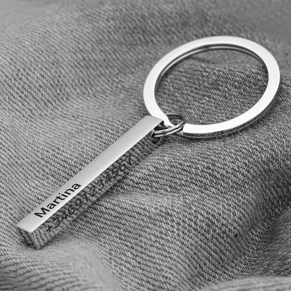 Personalized 3D Bar Keychain