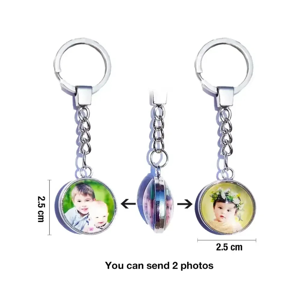 Custom Double-Sided Photo Keychain