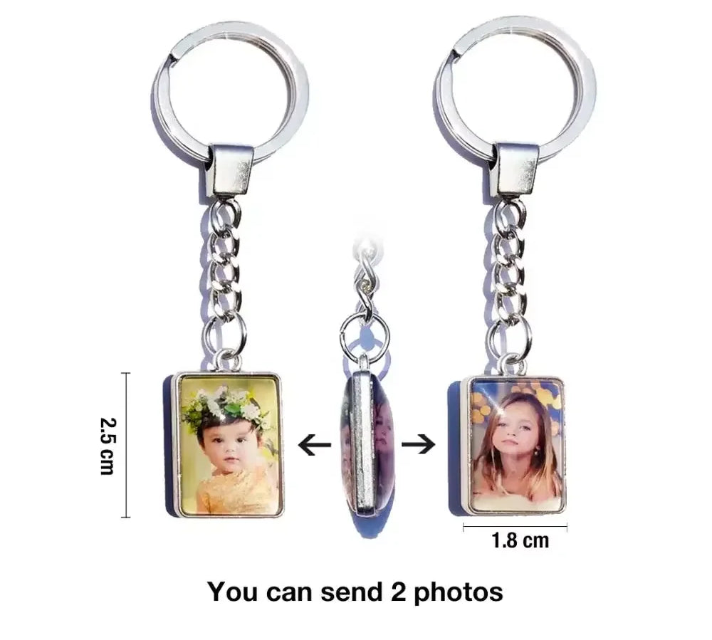 Custom Double-Sided Photo Keychain