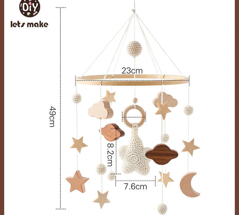 Wooden Baby Rattle Mobile