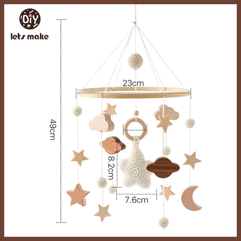 Wooden Baby Rattle Mobile