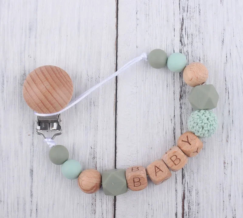 Personalized Silicone Baby Pacifier Clip