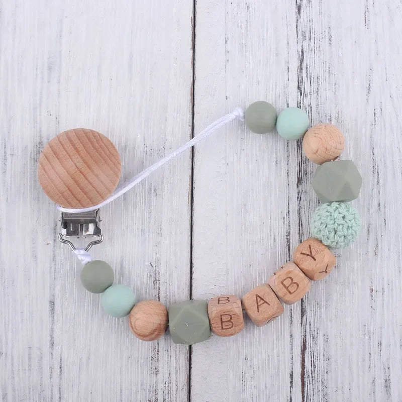 Personalized Silicone Baby Pacifier Clip