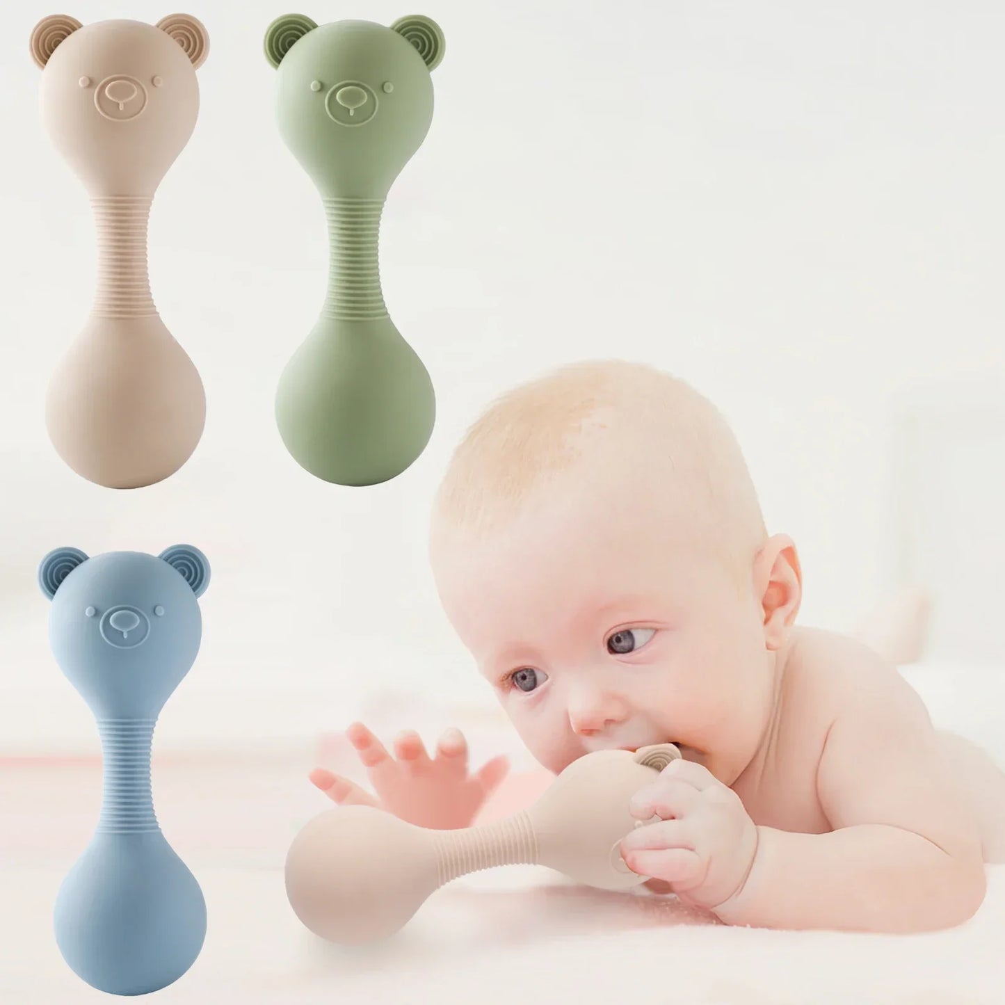 Silicone Bear Rattle Teether