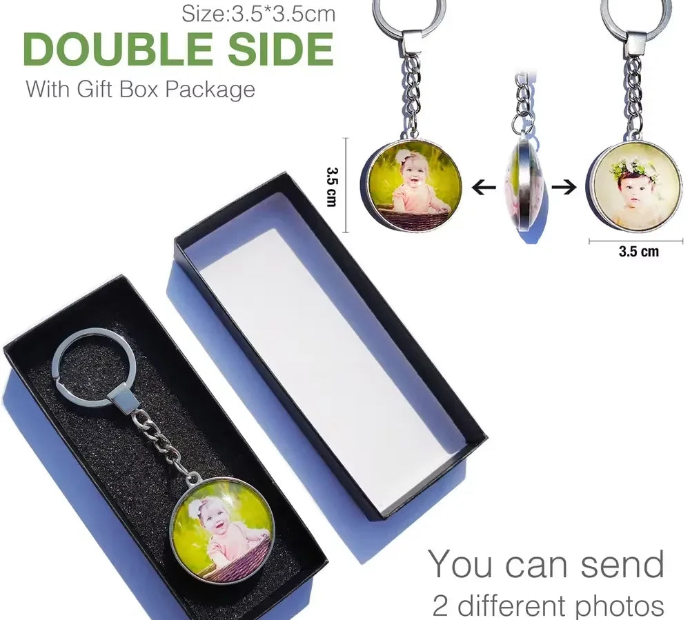 Custom Double-Sided Photo Keychain