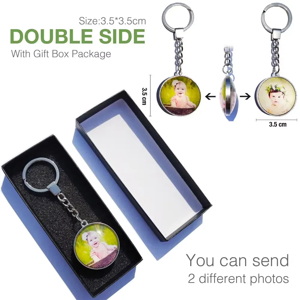 Custom Double-Sided Photo Keychain