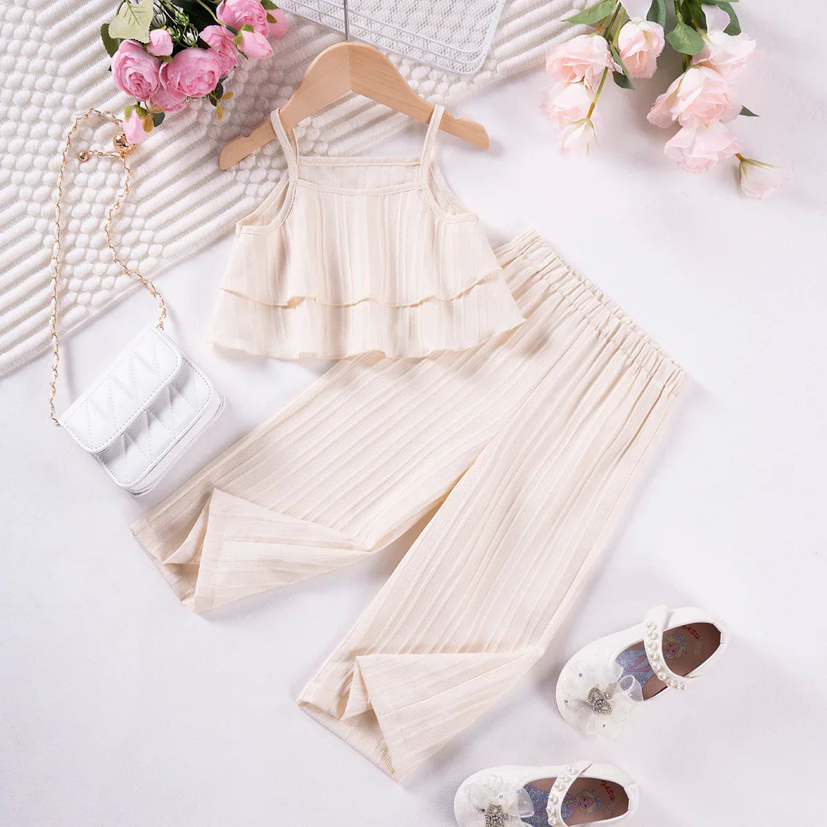 Summer suspenders ruffles