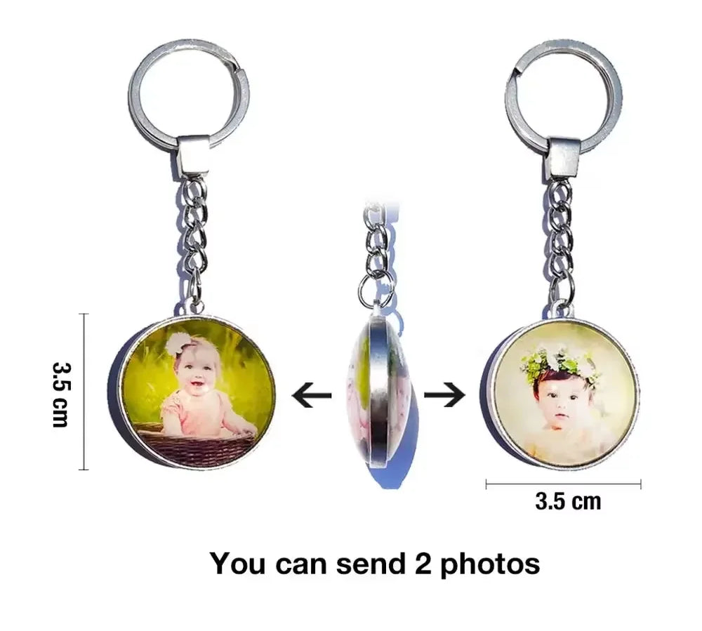 Custom Double-Sided Photo Keychain