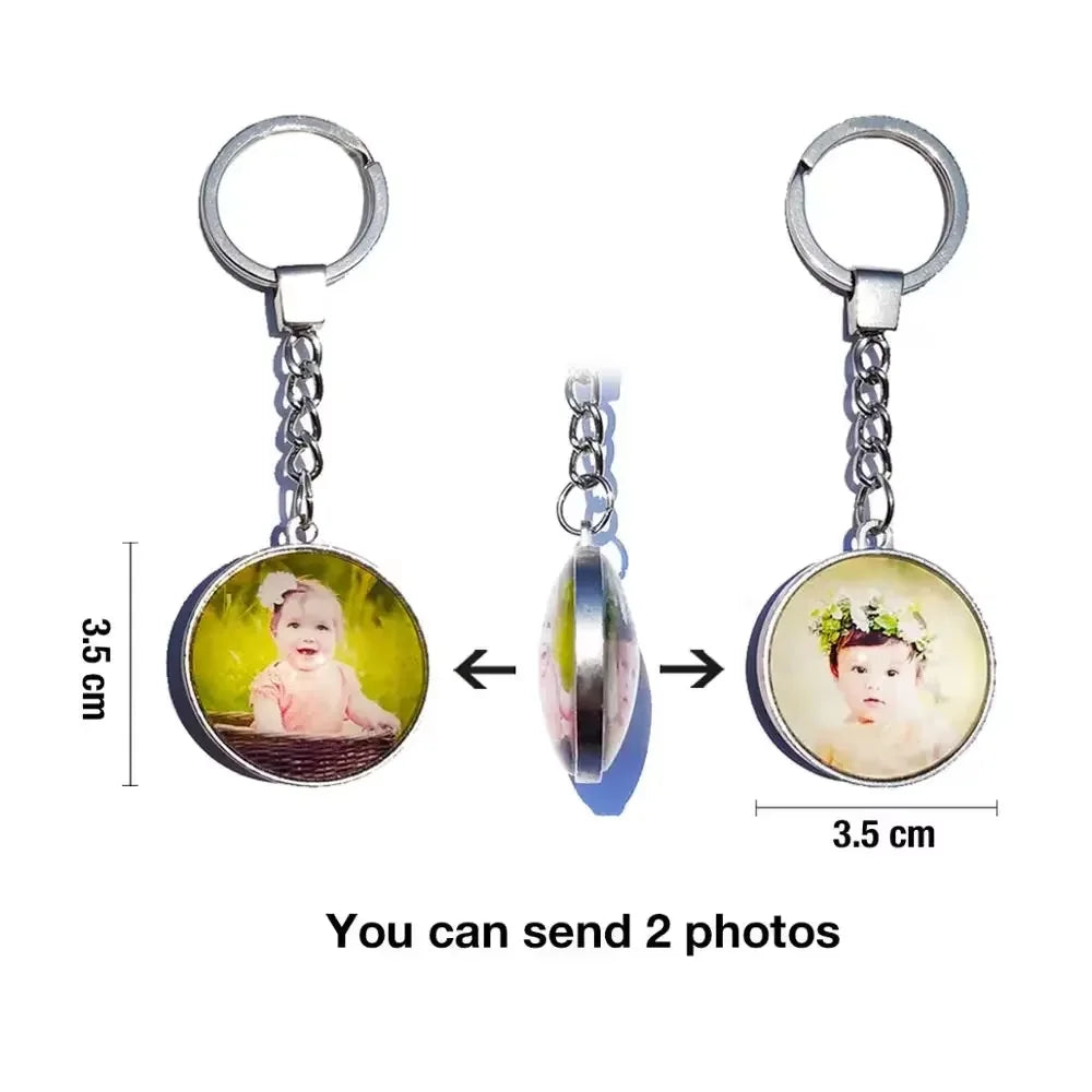 Custom Double-Sided Photo Keychain