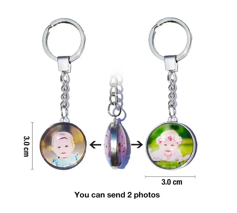 Custom Double-Sided Photo Keychain
