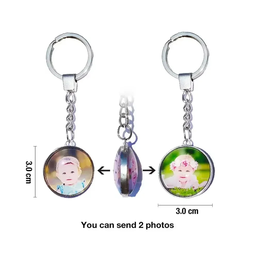 Custom Double-Sided Photo Keychain