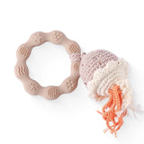 Crochet Bear Rattle Teether Toy
